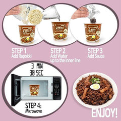 MHD:03.07.2024 Young Poong Yopokki Jjajang Rabokki Cup, Tteokbokki Topokki Reiskuchen mit Ramen-Nudel und Jjajang -Geschmack 145g