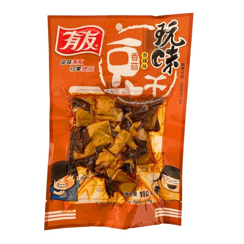 YuYu Tofu Snack, Spicy Mushroom Flavor 100 g